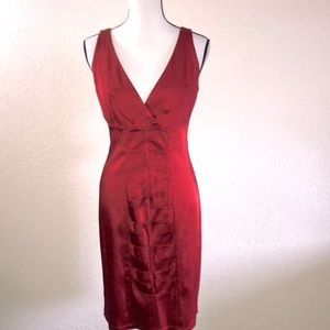 Gorgeous red satin Calvin Klein dress